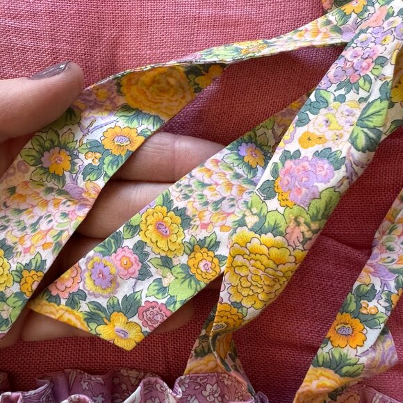 Loveshack Fancy Ruffle Tube Top with ribbons - Picture 3 of 4